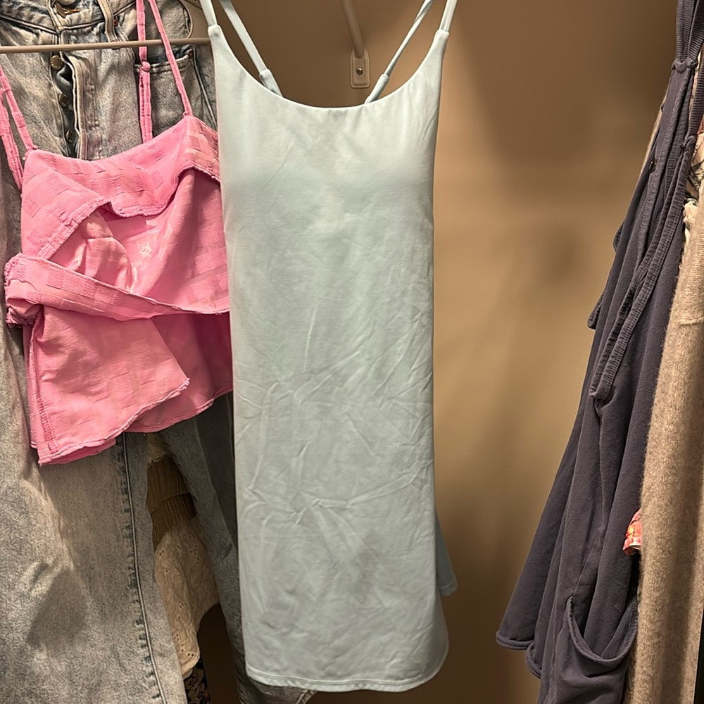 Halara Light blue tennis dress Softly zero plus back less